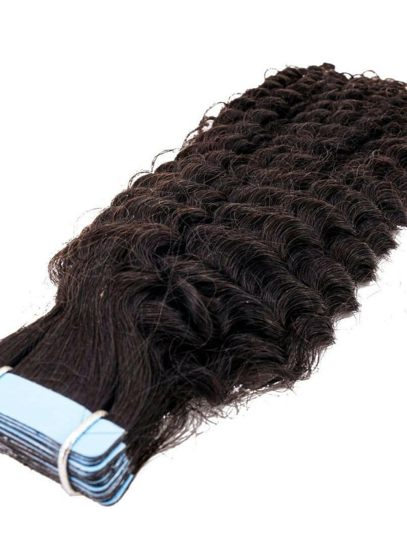 Afro Kinky Curly Tape-In Extensions.