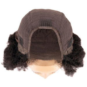 Afro Kinky Transparent Closure Wig.