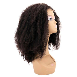 Afro Kinky Transparent Closure Wig.