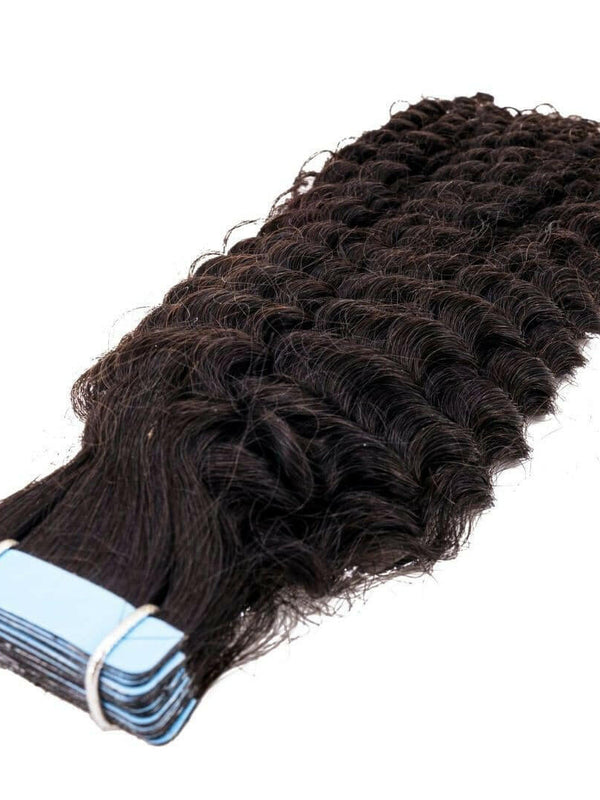 Afro Kinky Curly Tape-In Extensions.